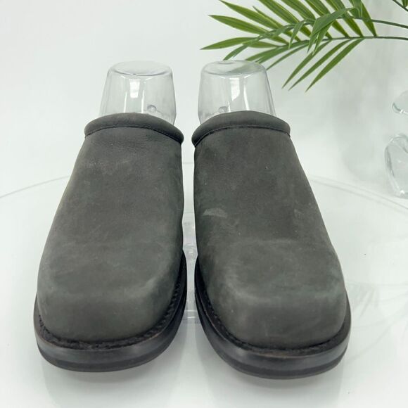 Cole Haan Women's Clog Mules Women's Size 7 B Grey Leather Slip On Shoes Lined - Picture 3 of 13
